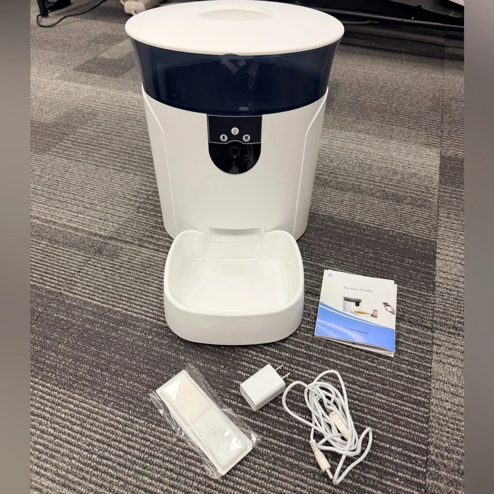 Automatic Pet Feeder for Cats and Dogs - White